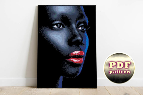 African Woman Cross Stitch Pattern