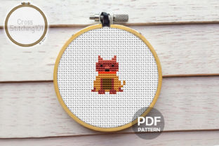 Boxer Dog Mini Modern Cross Stitch