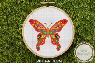 Colorful Butterfly Modern Cross Stitch