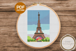 The Eiffel Tower Modern Cross Stitch